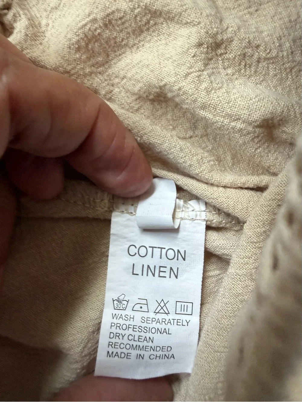 Relaxed Wide-Leg Cargo Pants in Light Beige